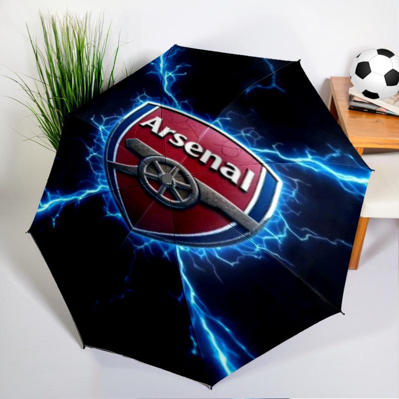 Ombrello con stemma dell'Arsenal Football Club - Apertura/Chiusura Automatica, Ombrello Leggero Compatto a 8 stecche Essenziale per l'esternoAccessorio per PicnicVentilatore Regali