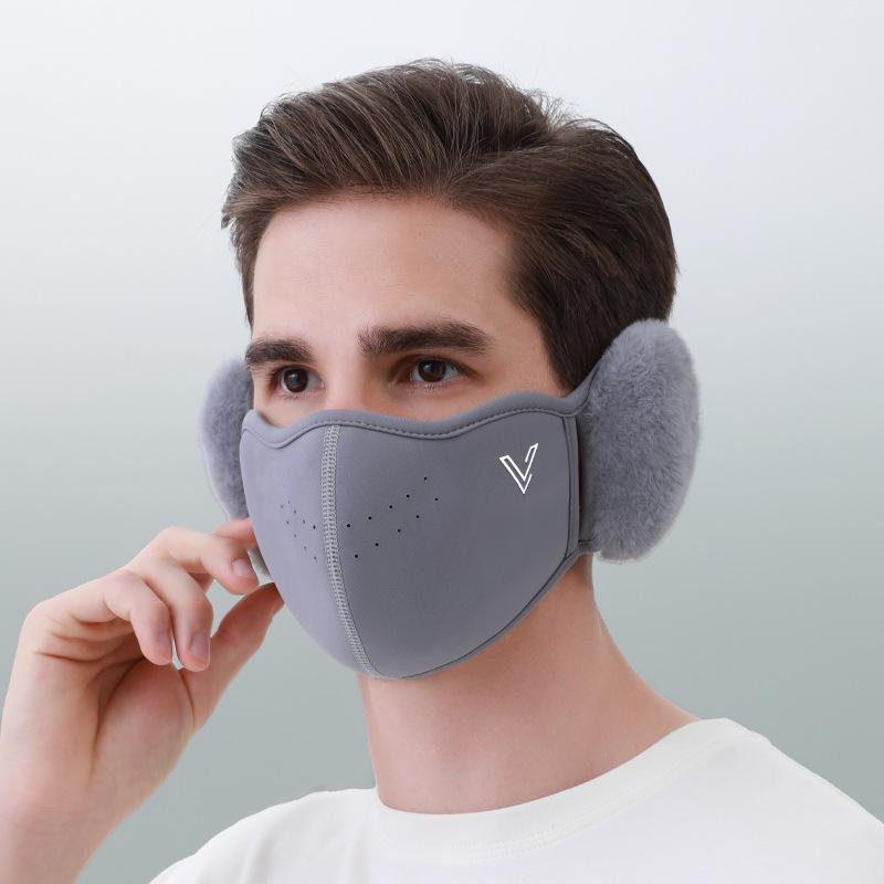 Men's Winter Fleece-Lined Windproof Cycling Face Mask - Warm, Cold-Proof, and Breathable for Snow Play
