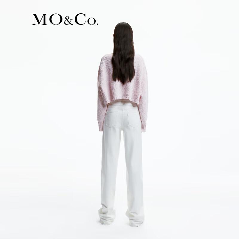 MO&Co. Rose Jacquard Knit Short Sweater