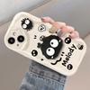 Applicable iPhone16 cartoon mobile phone case Apple 17promax graffiti small briquettes 16 couple funny cream shell