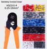 Ratchet-Type 6-4A Crimping Pliers Set for Insulated Wire Terminals