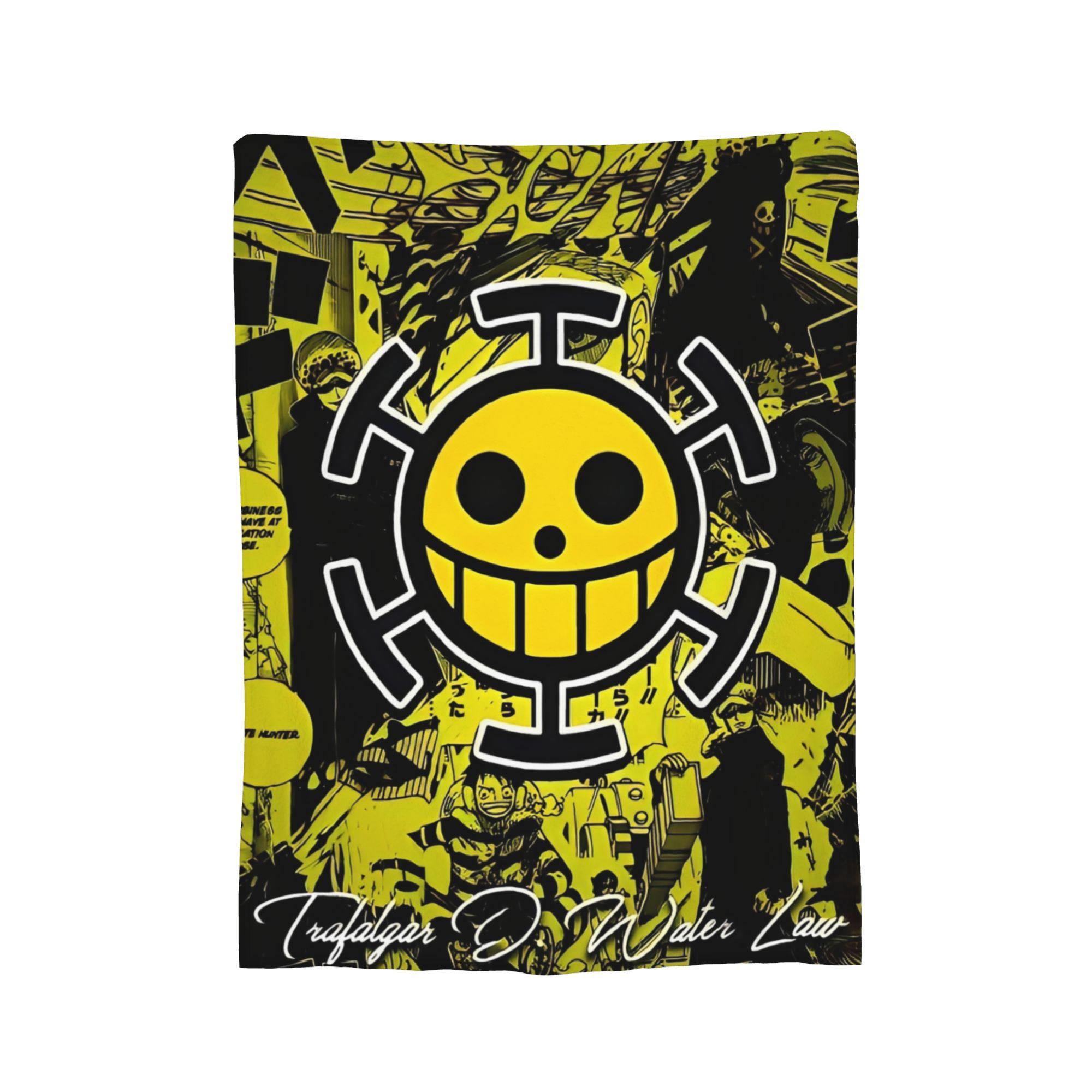 Luffy Anime  Velvet Throw Blanket Luffy  Blanket for Home Travel Lightweight Plush Thin Quilt, 75cmx90cm