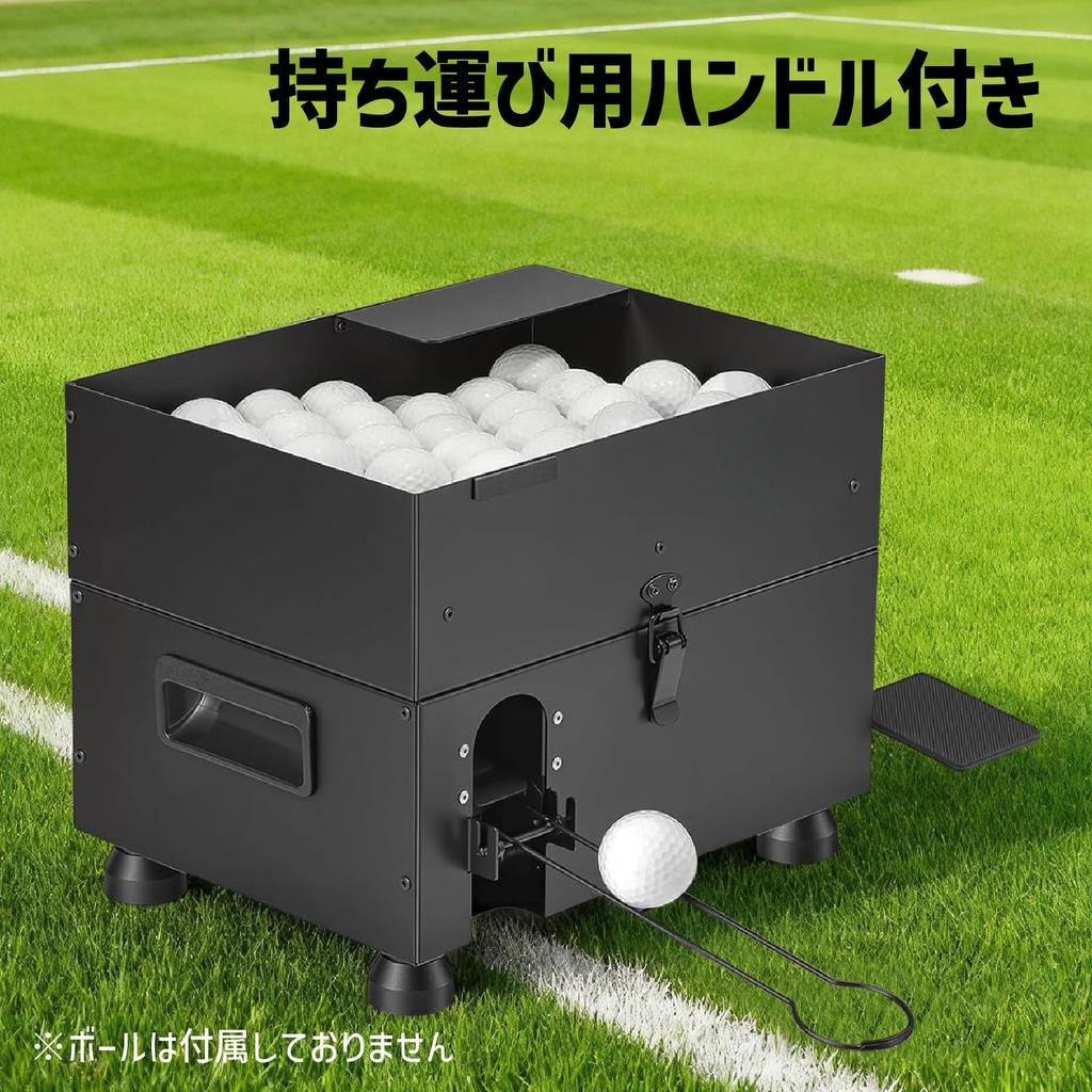[Clog-resistant Design] Golf Ball Dispenser, Impact-resistant Material, Semi-automatic, 50-ball Capacity, Steel Construction, Height Adjustable, Golf