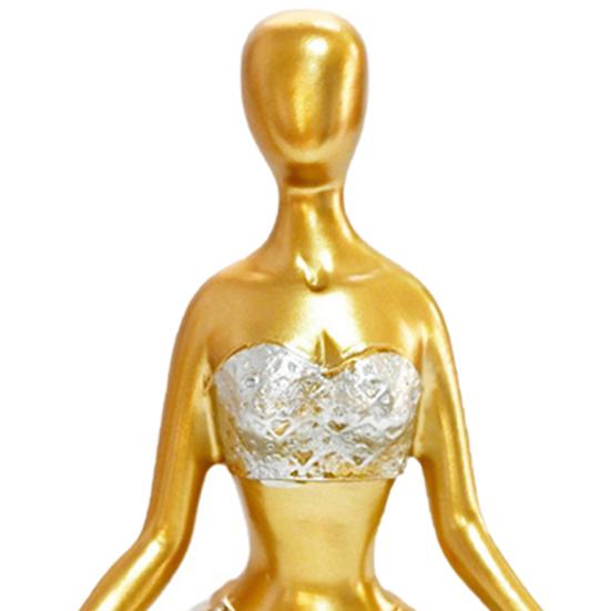 Meditation Lady Statue, Modern Yoga Pose Women Figurine, Zen Meditation Female Sculpture for Office, Living Room, Desktop Decor