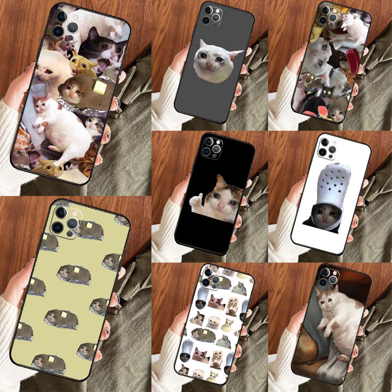 Crying Cat Memes Case For OnePlus 15 13R 13 13T 12R 12 11 10 10R 10T Nord CE 4 3 2 Lite N20 N30 Nord 5 Funda