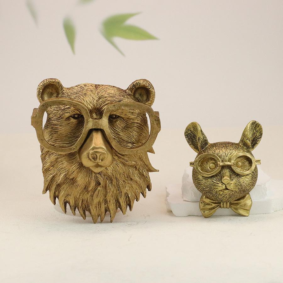 Imitation Copper Animal Pendant - Resin Wall Decor for Home, Restaurant, Bedroom, or Living Room