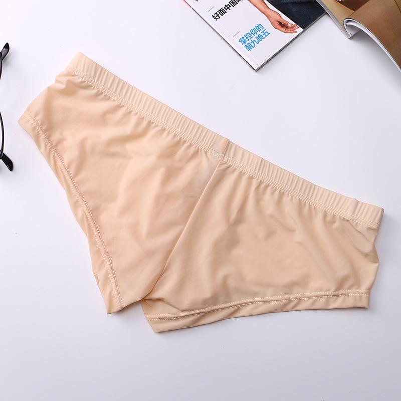 Men's Breathable Ice Silk Low Waist Boxer Briefs
