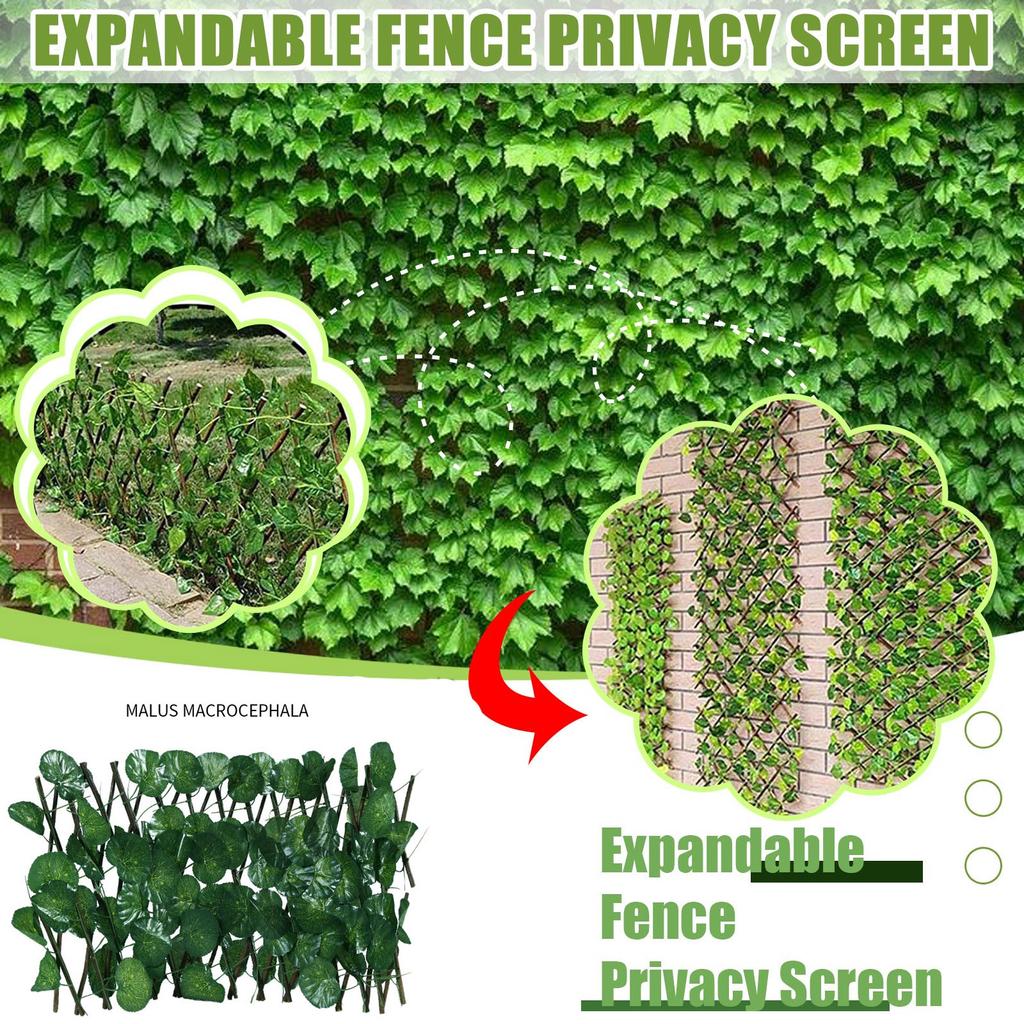 Expanding Fence Retractable Fence Screen With Plant Expandable Fence Privacy