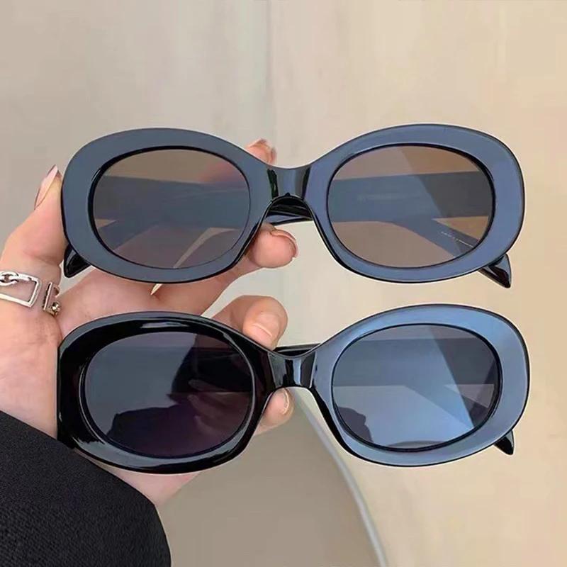 New Fashion Summer Vintage Small Square Frame Oval Sunglasses Women Retro Punk Rectangle Sun Glasses Eyewear Shades