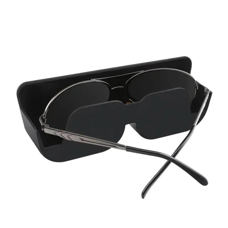 Non-destructive Tallation of Adhesive Car Glasses Case and Sunglasses Holder Car Dashboard Storage Card Car Accessories