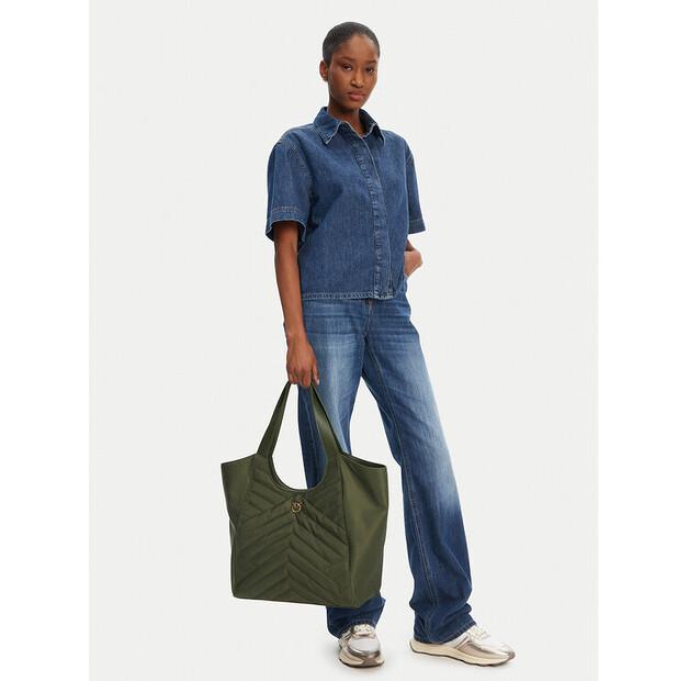 Сумочка PINKO Tote Bag Puzzle 104536 A1EU Z99Q зелёный