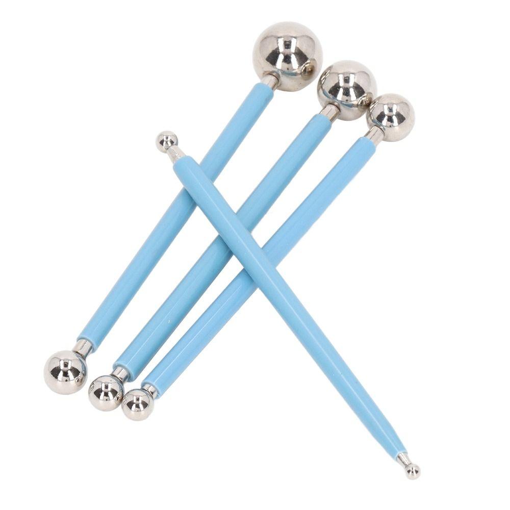 8 Pcs 16 Ball Heads Modeling Ball Tools Metal Ball Head Stainless Steel Clay Indentation Tool Double Sided Multiple Sizes