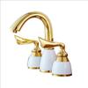 Ceramic Handles Bathroom Basin Faucet 3 Holes 2 Handles Sink Mixer Faucet Basin Taps Torneira Rubinetti Bagno Bathtub Faucet