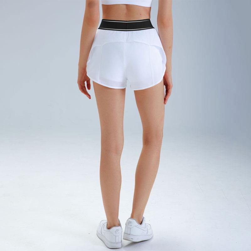 Alosco Women's High-Waisted Breathable 2-in-1 Yoga and Running Shorts - Anti-Exposure Summer Activewear