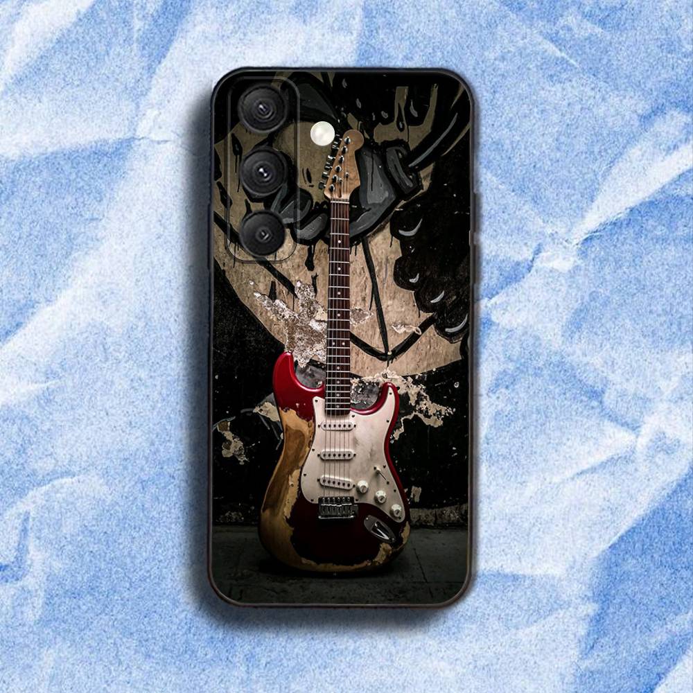 

G-Guitar G-Gibson Phone Case For Samsung S 25,24,23,22,30,21,10,9,Ultra,Plus,Lite,FE,4,5G Black Soft Case Samsung S24