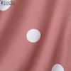 ZANZEA Polka Dot Print Summer Casual 3/4 Sleeve Women Blouse