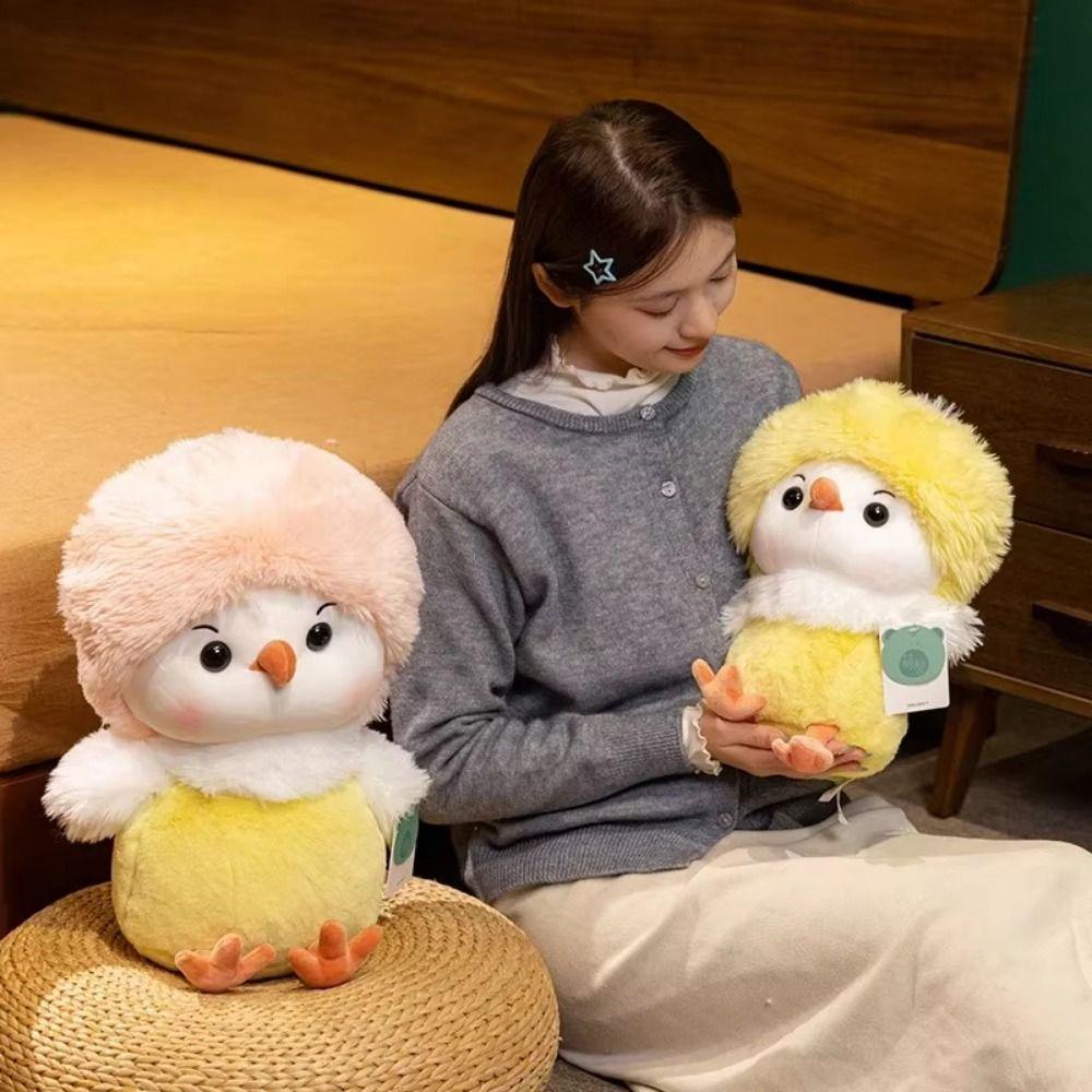 Stuffed Animals Chicken Plush Toy White/Yellow Rooster Plushies Chick Stuffed Doll  Room Decor