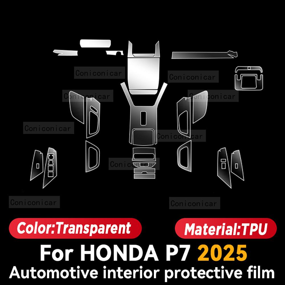 

For HONDA P7 2025 Auto Transparent TPU Protective Film Car Interior Central Control Navigation Panel Sticker RHD