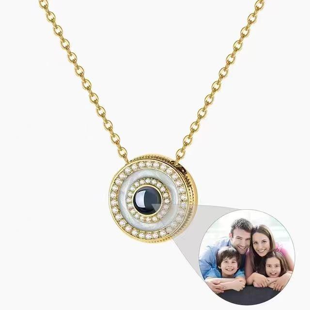 Custom Photo Projection Necklace Gift for Women - Perfect for Thanksgiving & Christmas