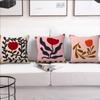 Bequemer weicher Kissenbezug für Sofa modernes Wohnzimmer Zuhause Blume stilvoller Rahmen Büro abstraktes Dekor und Schutzhüllen
