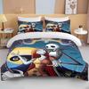 Set Biancheria da Letto Stampato 3D The Nightmare Before Christmas 1 Copripiumino 2 Federe Set Biancheria da Letto per Adulti e Bambini Varie Misure