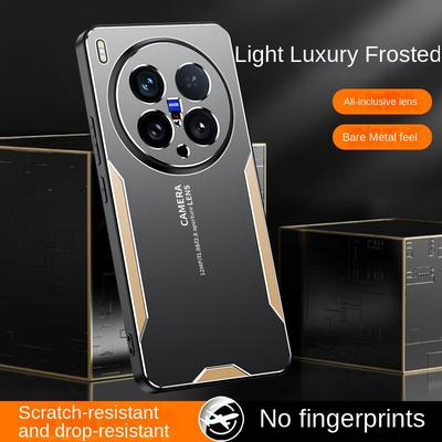 Coque rigide en métal mat pour Vivo X200 Ultra, protection d'objectif d'appareil photo, pare-chocs en silicone souple, antichoc, pour VIVO X200S