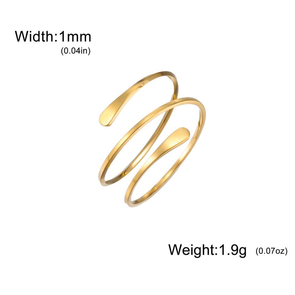 Adjustable Multi-layers Women's Ring Stainless Steel Geometric Open Finger Rings Trend 2026 Jewelry Party Birthday Gifts New
