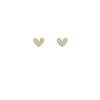 Light luxury full of diamonds, exquisite mini small love stud earrings, niche design, no need to pick earrings and ear jewelry when sleeping