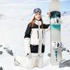 Women's Color Block Ski Suit & Men's Waterproof Ski Jacket - Windproof, Warm, and Breathable for Winter Outdoor Adventures
