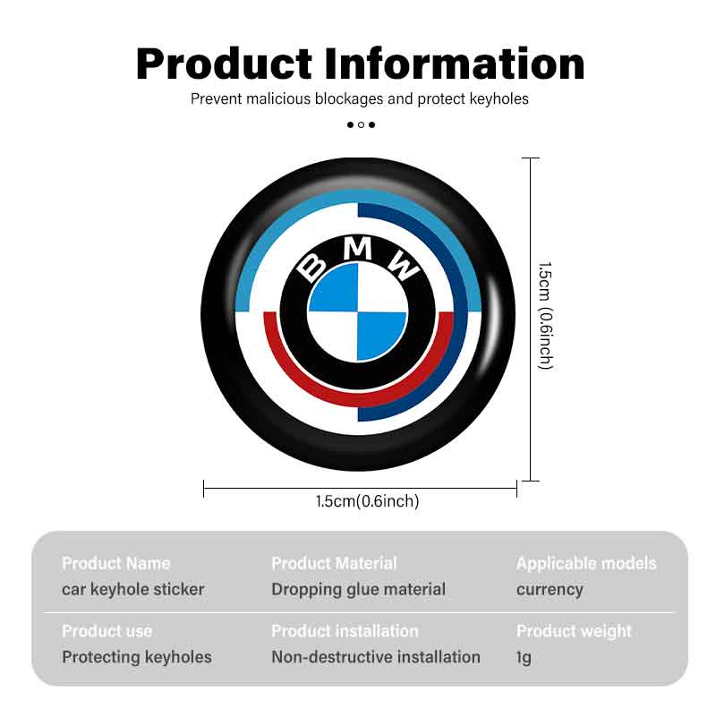 wzcr7 For BMW 14mm Car Key Emblem Auto Control Keychain Sticker Decoration Accessories X3 X5 M5 M3 E46 E90 E60 F10 E39 F30 E36 G30 E87