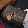 Natural Hand Carved Chinese Taiji Bagua Lucky Amulet PendanT necklace(S)