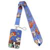 Cute Planet Plushie ID Card Holder with Slide Case & Lanyard for Phone and Access Cards