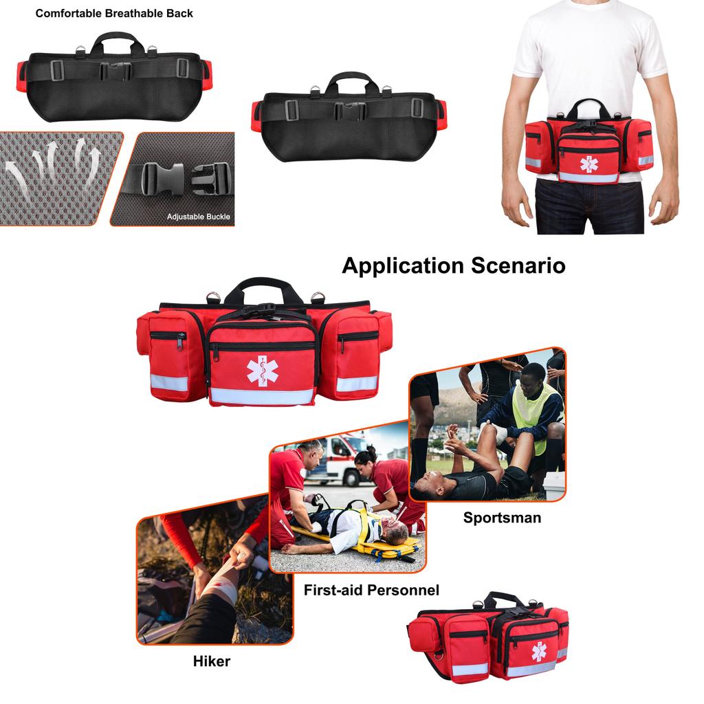 New Outdoor Oxford Cloth Portable Medicine Waist Bag Emergency Rescue Bag