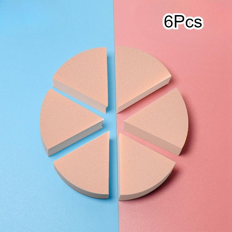 6Pcs/Set Triangle Make Up Sponges Face Foundation Concealer Cream Fan Shaped Detail Powder Puff Cosmetics Applicator Tools Black