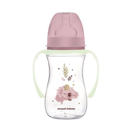 CANPOL 35/237 Anti-colic Bottle 240ml EasyStart Sleepy Koala Pink