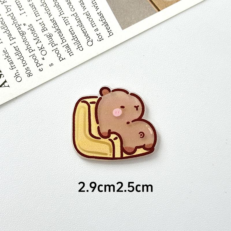 Kawaii Capybara Magnetic Refrigerator Sticker Cute Refrigerator Decoration Sticker Creativity Family Decoration Artware Gifts