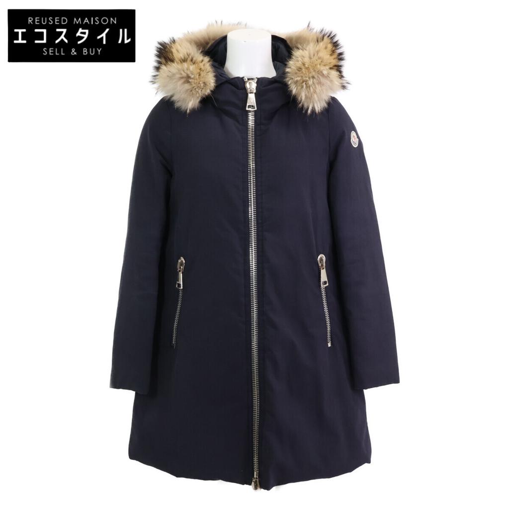Moncler DIMITRA Fur-trimmed Down Jacket Coat 00 NavyUsed
