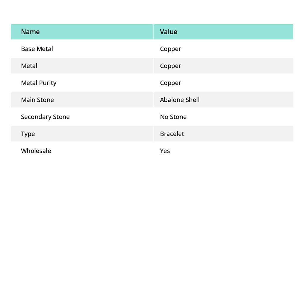 Abalone Shell Gemstone Handmade Copper Wire Wrap Bracelet 7-8" q3k87