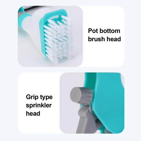 1/2/3Pcs Window Wiper 4-in-1 Glass Cleaner Tool with Spray Bottle Scrubber Scraper Sprayer Multifunctional Window Cleaning Kit