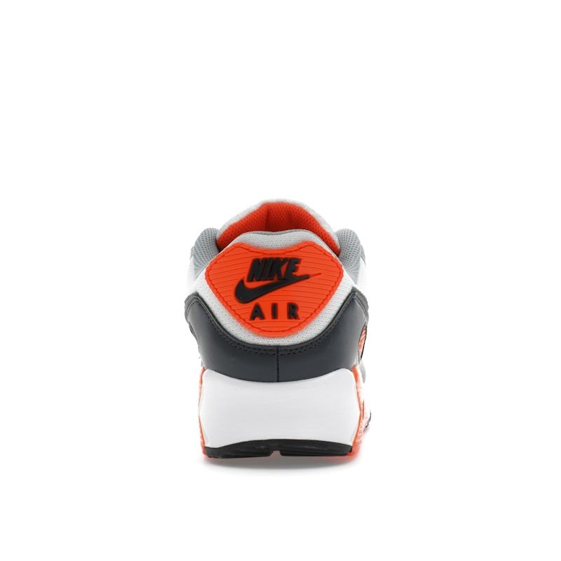 Nike Air Max 90 Safety Orange Men Sneakers White Dark-Smoke-Grey DM0029-108
