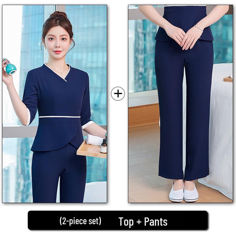 Women's High-End Beauty & Spa Technician Workwear Set for Foot Massage and Sauna