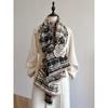 Temperament Double-sided rose imitation cashmere scarf Good quality Summer office lunch break Air conditioner shawl