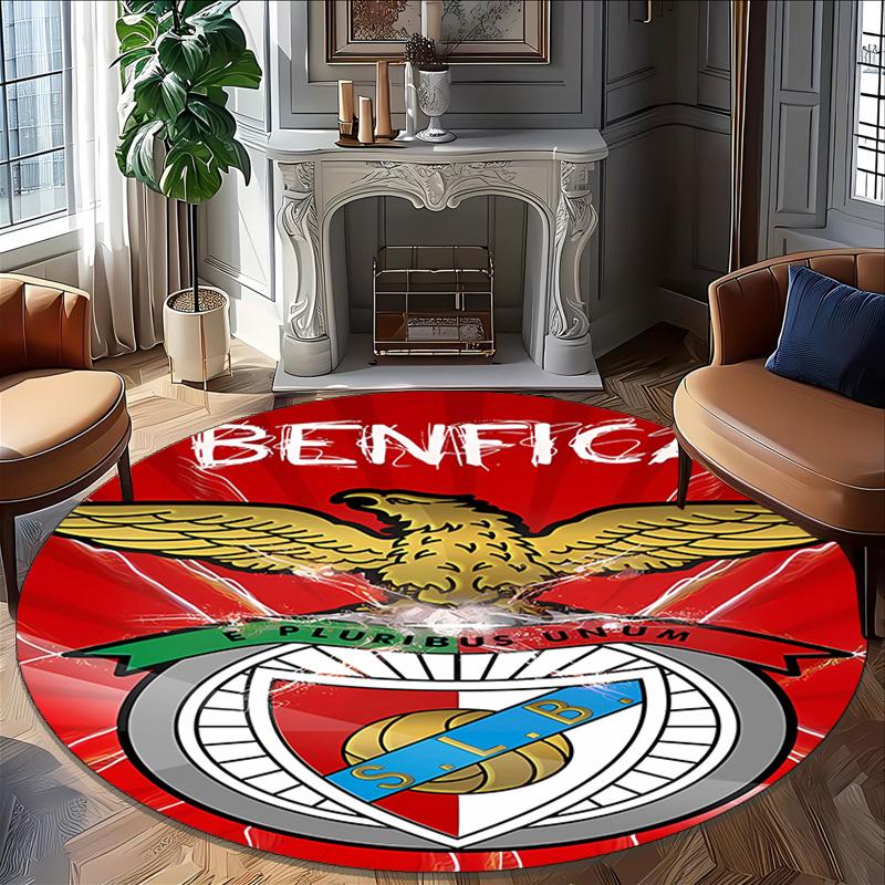 1pc Football Team (18) Print Round Carpet Chair Round Carpet Suitable for Bedroom Living Room Home Decorative Carpet