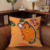 Anime Cchainsaw Man Pochita   Cushion Cover Inches Farmhouse Decor Home Throw Pillow Covers for Couch Decorations