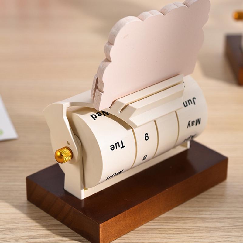 Rotating Perpetual Calendar Desktop Ornaments Countdown Reminder Card 2025 Calendar Mini Rotating Desk Calendar Annual Calendar