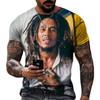 Men's 3D Rock Hip Hop Rap T-shirt Fashion Trend Street Casual Round Neck Short Sleeve Top