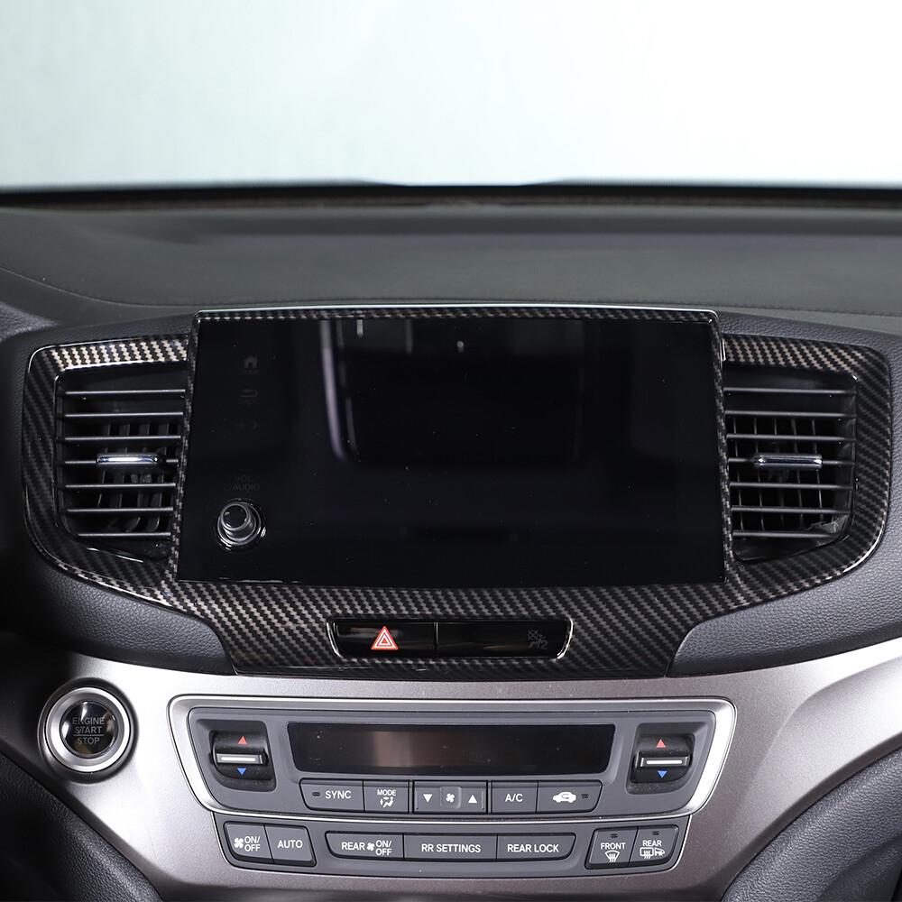 Carbon Fiber ABS Navigation Screen Frame Trim for Honda Pilot  -21