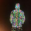BRUST 2026 Herrenkleidung Radium Reflektierendes Muster Jacke Vollständig Reflektierende Jacke Leichte Kapuzenjacke Hip Hop Kapuzenjacke Windjacke Kapuzenjacke Straßenjacke
