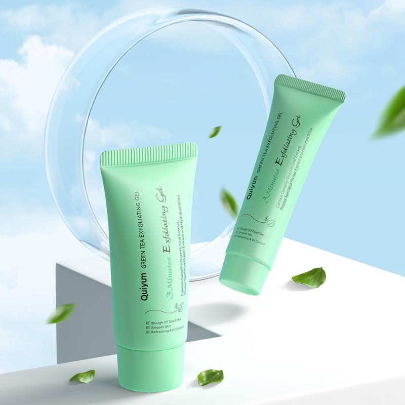 Gel exfoliant au thé vert Gel exfoliant pour la peau nettoyant en profondeur Gel doux sans danger
