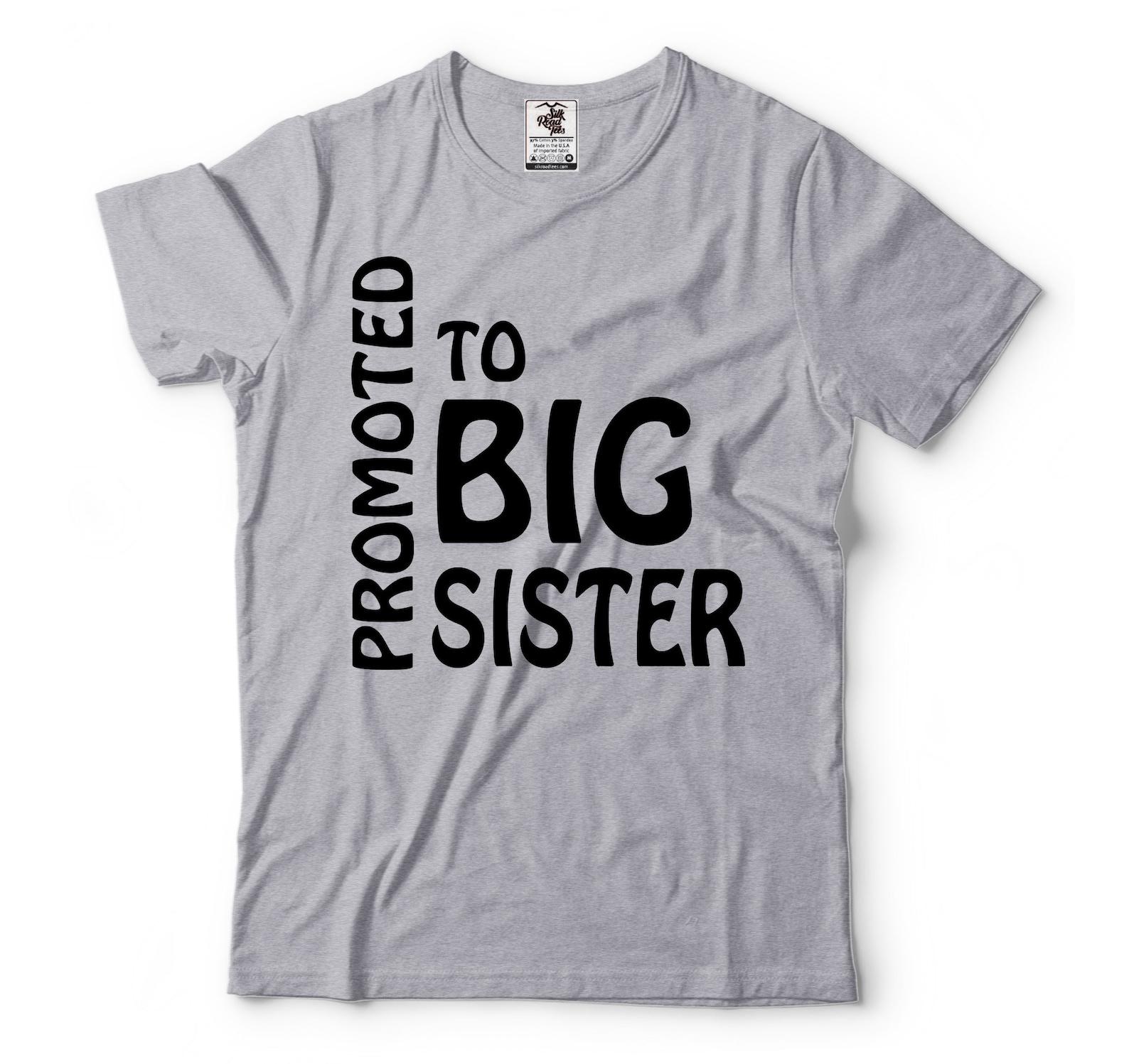 Promoted To Big Sister T-Shirt: Pregnancy Announcement Tee 4XL